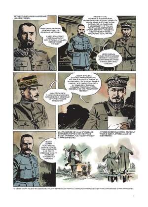 Strona z komiksu „Bitwa Warszawska 1920”