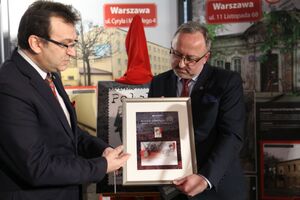 Prezentacja znaczka pocztowego upamiętniającego  Józefa Franczaka „Lalusia” – Warszawa, 1 marca 2022. Fot. Adrianna Garnik (IPN)