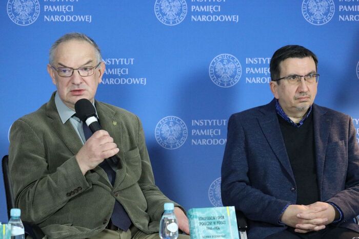 Dyskusja o książce „Konspiracja i opór społeczny w Polsce 1944–1956. Słownik biograficzny”, t. VI – Warszawa, 16 marca 2022. Fot. Aleksandra Wierzchowska (IPN)