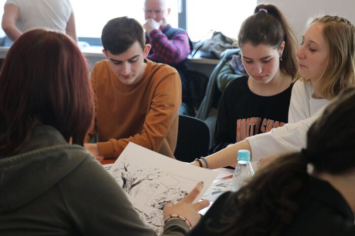 Prezentacja komiksów o podziemiu niepodległościowym oraz warsztaty komiksowe – 22 marca 2022. Fot. Aleksandra Wierzchowska (IPN)