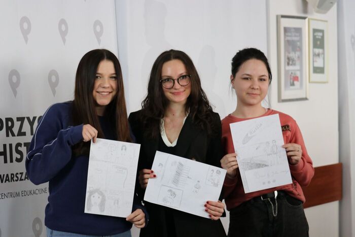 Prezentacja komiksów o podziemiu niepodległościowym oraz warsztaty komiksowe – 22 marca 2022. Fot. Aleksandra Wierzchowska (IPN)