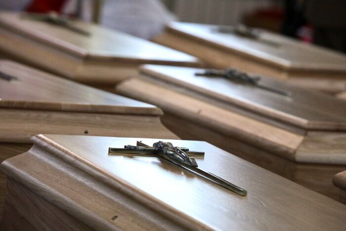 Uroczystości pogrzebowe Powstańców Warszawskich oraz cywilnych ofiar Powstania Warszawskiego, których szczątki zostały odnalezione na Czerniakowie – Warszawa, 4 sierpnia 2023. Fot. Sławek Kasper (IPN)