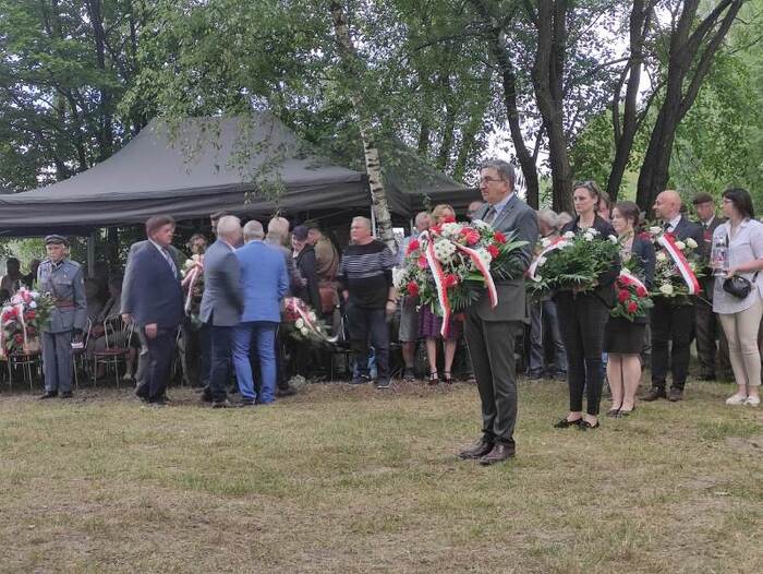 Uroczystość upamiętniająca 71. rocznicę wymordowania żołnierzy oddziału ppor. Wacława Grabowskiego „Puszczyka” – Niedziałki, 5 lipca 2024. Fot. Piotr Zaremba (IPN)