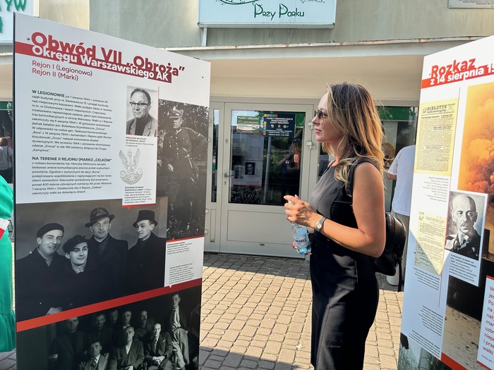 Upamiętnienie i wernisaż wystawy „Na odsiecz powstańczej Warszawie” – Ożarów Mazowiecki, 10 lipca 2024. Fot. Jacek Persa (IPN)