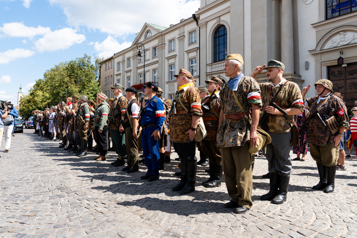 Inscenizacja powstańczej defilady, 10 sierpnia 2024 r., fot. Andrzej Kryński (IPN)
