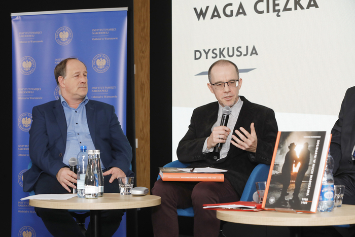 „O wykuwaniu SOLIDARNOŚCI – Waga ciężka” – Dyskusja – Warszawa, 18 października 2024. Fot. Piotr Życieński (IPN)