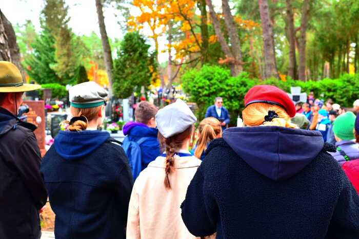 Akcja IPN w Otwocku: Uczczenie pamięci żołnierzy i start kampanii społecznej straty.pl – Otwock, 31 października 2024. Fot. Zbigniew Siedlewski (IPN)