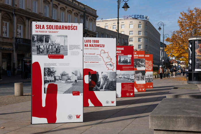 „TU rodziła się »Solidarność«” — wystawa IPN w ramach obchodów 45-lecia NSZZ „Solidarność” UW. Fot. Andrzej Kryński (IPN)