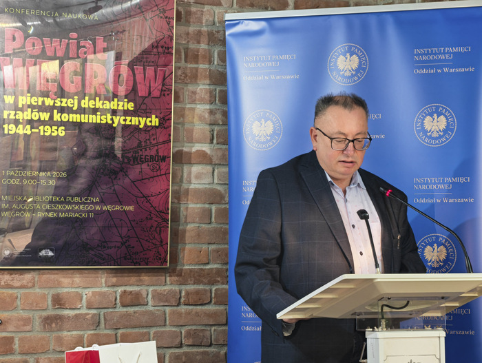 Konferencja naukowa „Powiat Węgrów w pierwszej dekadzie rządów komunistycznych 1944–1956” – Węgrów, 1 października 2026. Fot. Iwona Spałek (IPN)