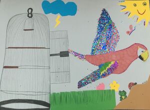 II miejsce – Natalia Kusina, lat 7, „Wolność dla wszystkich”