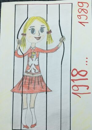 III miejsce – Maja Molęda, lat 8, „Z radością ku wolności”