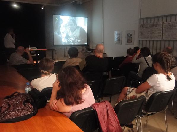 Podczas spotkania zaprezentowane zostały fragmenty filmów Agnieszki Holland. Na zdjęciu kadr z filmu „Aktorzy prowincjonalni