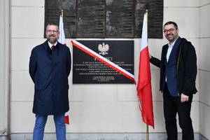 Uroczyste odsłonięcie tablicy upamiętniającej ks. Michała Kubackiego oraz ks. Jana Stanka, którzy podczas II wojny światowej pomagali osobom pochodzenia żydowskiego – Warszawa, 24 marca 2023