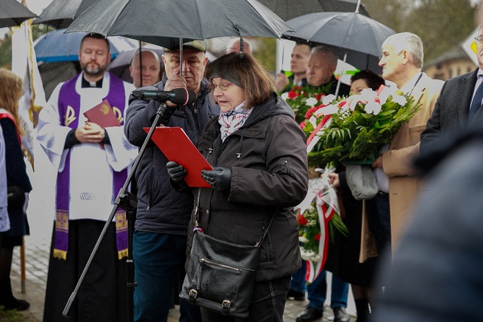 Odsłonięcie tablicy poświęconej mieszkańcom Nasielska, którzy zginęli z rąk Sowietów – Nasielsk, 1 kwietnia 2023 r.