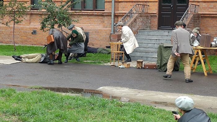 „Powstanie Warszawskie na Pradze – pierwsze strzały” – inscenizacja historyczna – Warszawa, 5 sierpnia 2023. Fot. Marcin Łaszczyński (IPN)