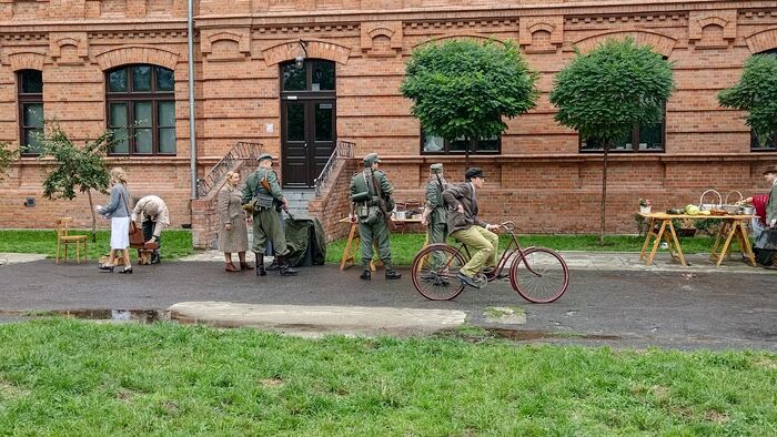 „Powstanie Warszawskie na Pradze – pierwsze strzały” – inscenizacja historyczna – Warszawa, 5 sierpnia 2023. Fot. Marcin Łaszczyński (IPN)