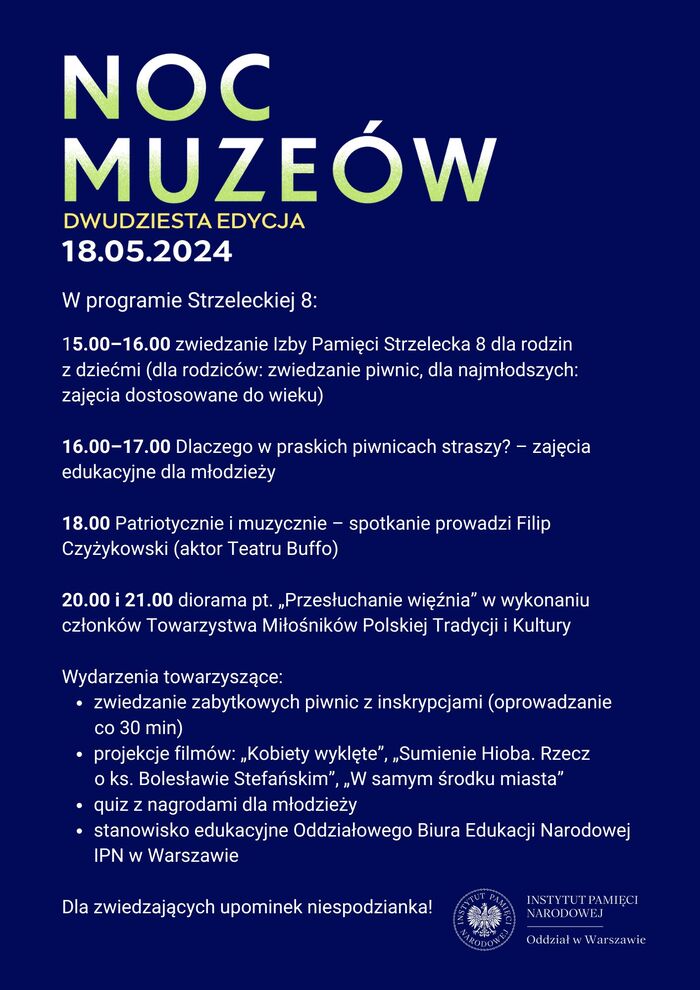 Program Noc Muzeów Strzelecka 8