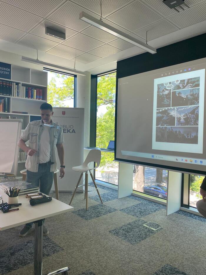 Warsztaty z autorami komiksu „Monte Cassino 1944. Bitwa dziesięciu armii” – Grodzisk Maz., 15 maja 2024 Nazwa