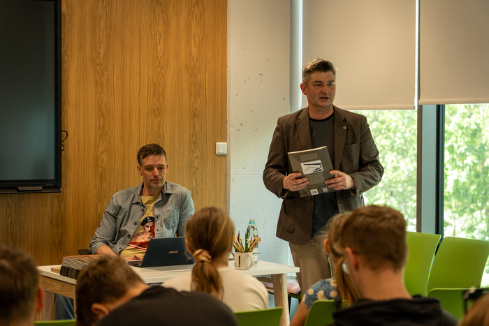 Warsztaty z autorami komiksu „Monte Cassino 1944. Bitwa dziesięciu armii” – Warszawa, 16 maja 2024. Fot. Andrzej Kryński (IPN)