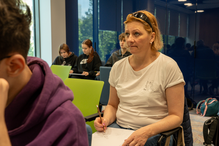 Warsztaty z autorami komiksu „Monte Cassino 1944. Bitwa dziesięciu armii” – Warszawa, 16 maja 2024. Fot. Andrzej Kryński (IPN)