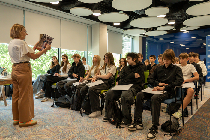 Warsztaty z autorami komiksu „Monte Cassino 1944. Bitwa dziesięciu armii” – Warszawa, 16 maja 2024. Fot. Andrzej Kryński (IPN)