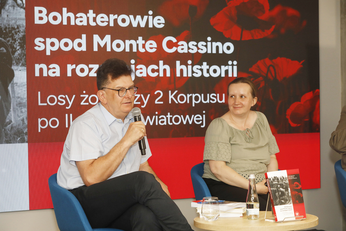 „Bohaterowie spod Monte Cassino na rozstajach historii. Losy żołnierzy 2 Korpusu po II wojnie światowej” – Dyskusja – Warszawa, 22 maja 2024. Fot. Piotr Życieński (IPN)