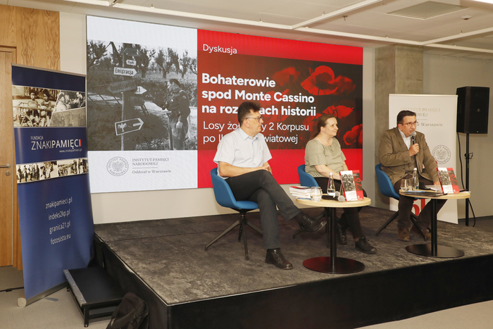 „Bohaterowie spod Monte Cassino na rozstajach historii. Losy żołnierzy 2 Korpusu po II wojnie światowej” – Dyskusja – Warszawa, 22 maja 2024. Fot. Piotr Życieński (IPN)