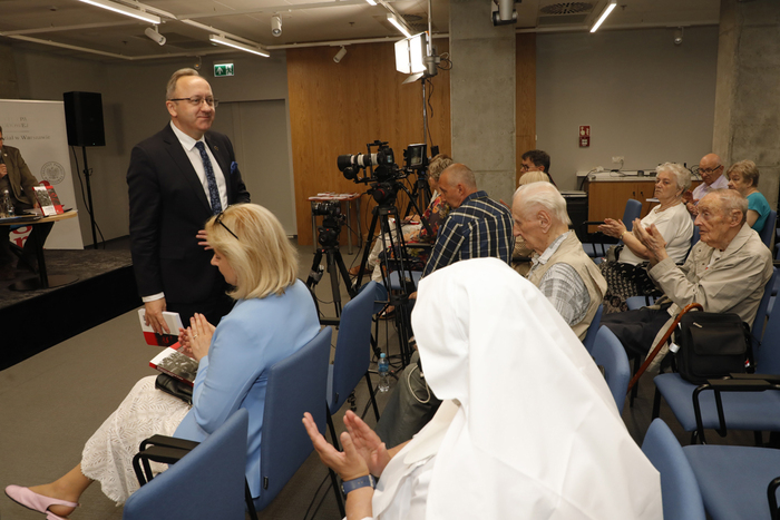 „Bohaterowie spod Monte Cassino na rozstajach historii. Losy żołnierzy 2 Korpusu po II wojnie światowej” – Dyskusja – Warszawa, 22 maja 2024. Fot. Piotr Życieński (IPN)